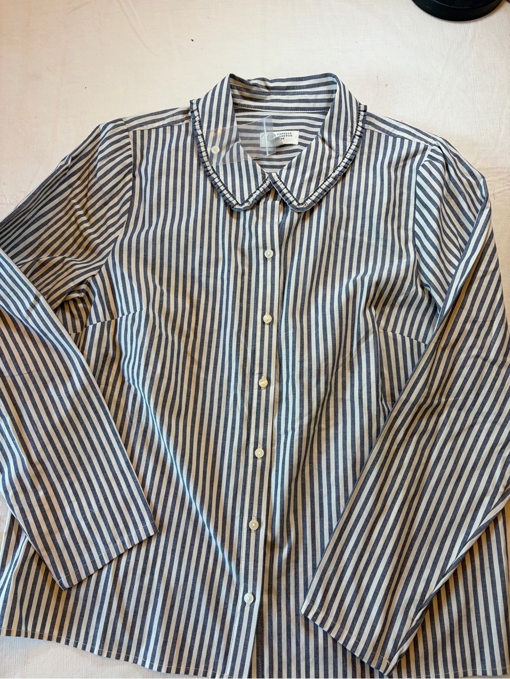 NWT women’s striped button-down preppy work shirt
